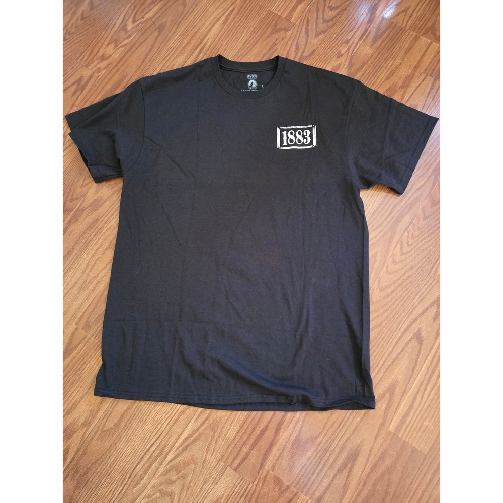Paramount 1883 Yellowstone Prequel Graphic T-Shirt Mens Large Black Cotton Tee